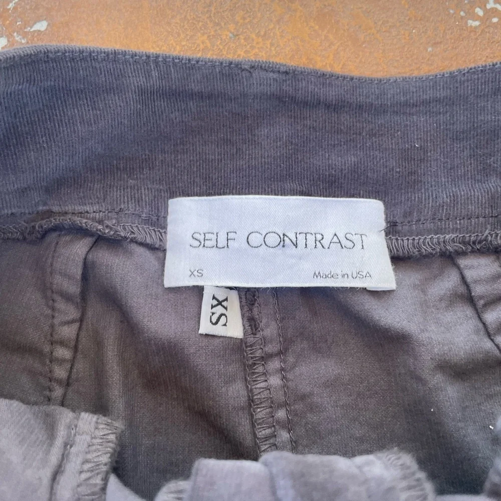 NWOT Gray corduroy midi skirt with a split sz xs